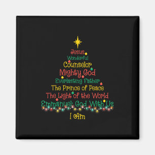 Christian jul Jesus Bible Namn Julafton Träd Sh Magnet