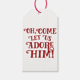 Christian Jul Låt oss Adore Him Presentetikett