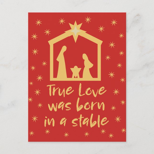 Christian Jul Nativitet Jesus Religiösa Helg Vykort (Framsida)
