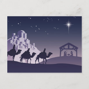 Christian Jul Nativitetscen Helg Vykort