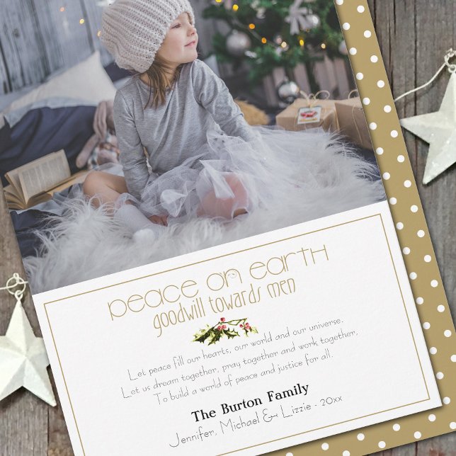 Christian Jul Prayer för fred på jorden Julkort (Send this beautiful prayer for peace to all your friends and loved ones this holiday season.)