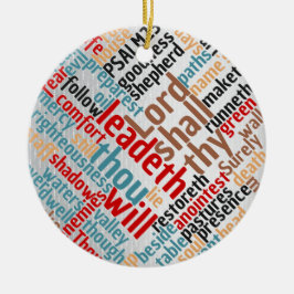 Christian Jul Psalm 23 Scripture Julgransprydnad Keramik