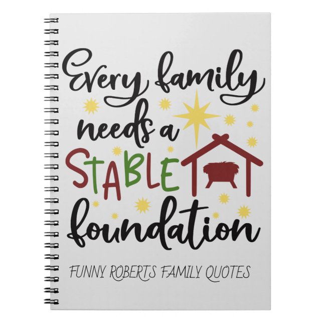 Christian Jul Religiösa Funny Family Cites Anteckningsbok (Framsidan)