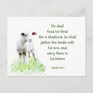 Christian jul Scripture inspirational Verse Vykort