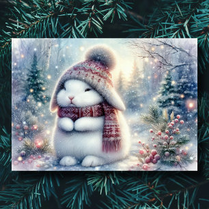 Christian julbunny KJV Bible Verse Helgkort