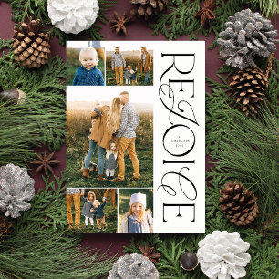 Christian julfotoport Rejoice Julkort