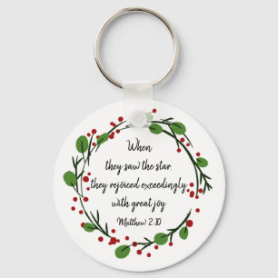 Christian julinspiration Scripture Nyckelring