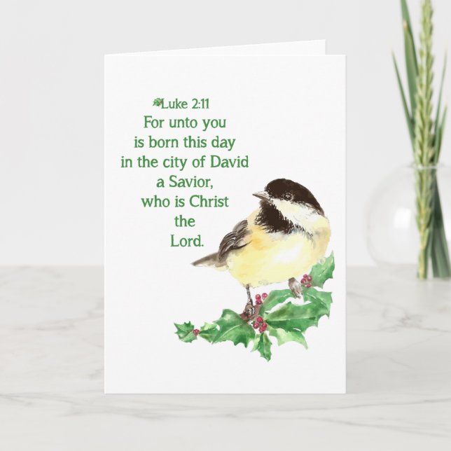 Christian Julskript - etikettskript Helgkort (Framsida)