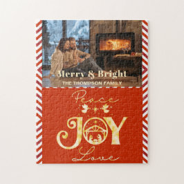 Christian jultomativitet Guld R Peace Joy Kärlek Pussel