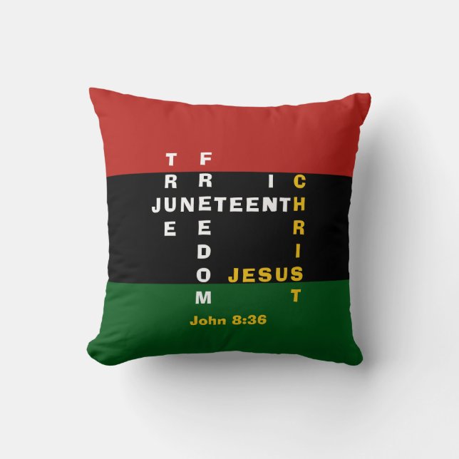 Christian JUNETEENTH Crossword Kudde (Framsida)