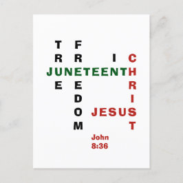 Christian JUNETEENTH Crossword Vykort