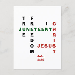 Christian JUNETEENTH Crossword Vykort