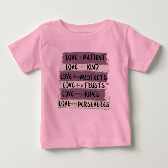 Christian Kärlek är 1 Corinthians 13 Jesus Rosa T Shirt (Framsida)