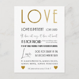 Christian Kärlek Bible verse Typography Chic Vykort