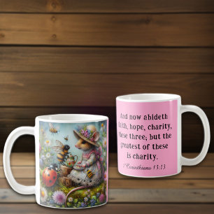 Christian Kärlek Corinthians Verse Whimsical Kaffemugg
