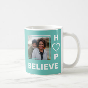 Christian KÄRLEK HOPE BELIEVE Par Photo Kaffemugg