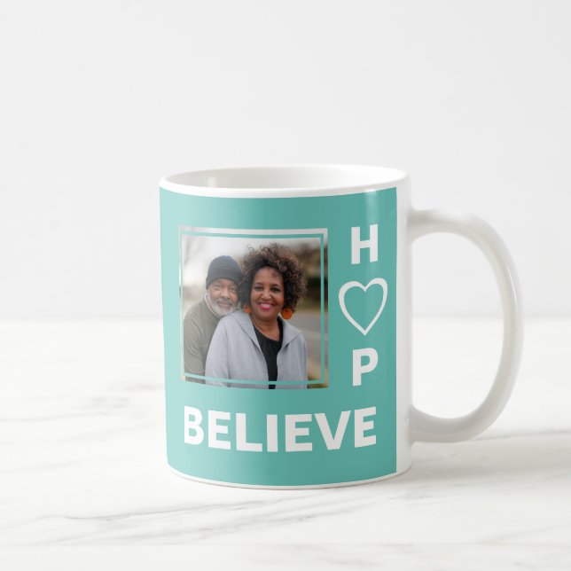Christian KÄRLEK HOPE BELIEVE Par Photo Kaffemugg (Höger)