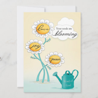 Christian Kärlek Joy Peace Blooming Daisy Tack Kort