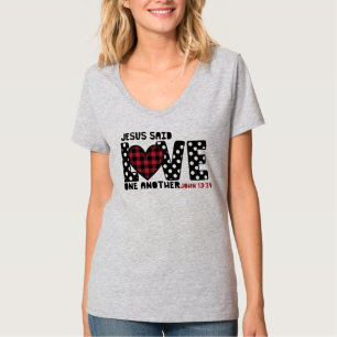 Christian Kärlek One John 13:34 Jesus T Shirt