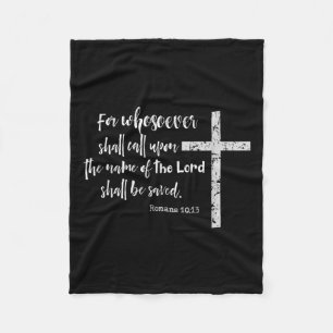 Christian Kjv Scripture som kallar romer 10. Fleecefilt