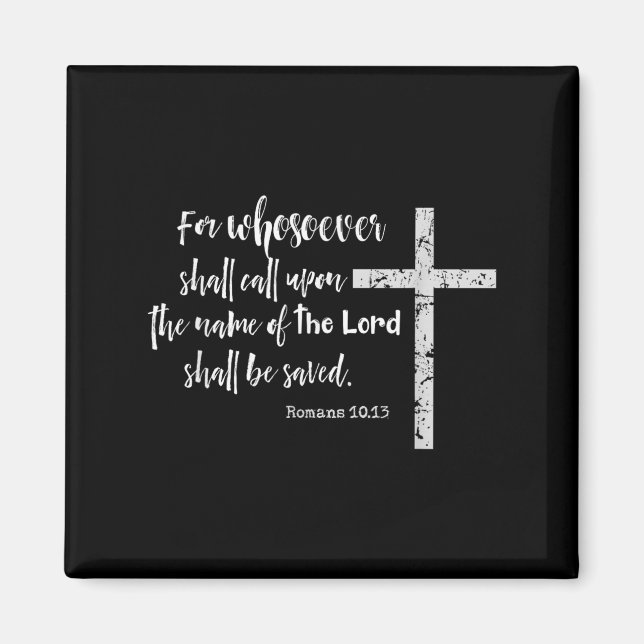 Christian Kjv Scripture som kallar romer 10. Magnet (Framsidan)