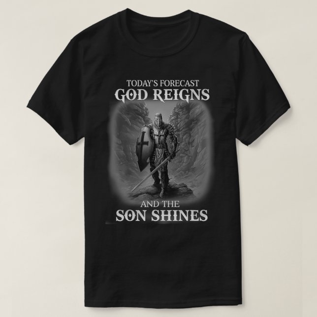 Christian Knight Templar Warrior Regigns T Shirt (Design framsida)