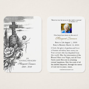 Christian Kor Beal Memorial Heliga Card - Visitkort