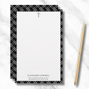 Christian Kor Bible Verse Namn Black Play Brevpapper