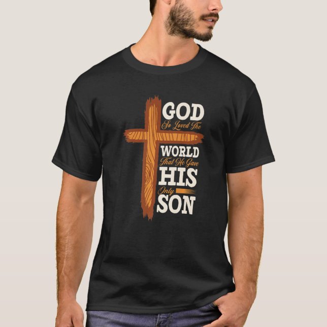 Christian Kor Bible Verse Scripture Faith T Shirt (Framsida)