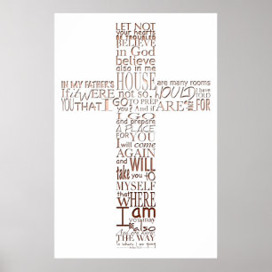 Christian Kor Bible Verses Copper Brev Poster