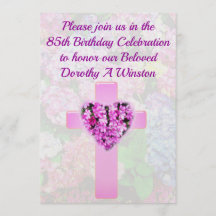 CHRISTIAN KOR & BLOMMIGT 85:E BIRTHDAY-INBJUDAN