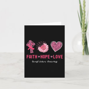 Christian Kor Blommigt Rosa Heart Breast Cancer Aw Kort