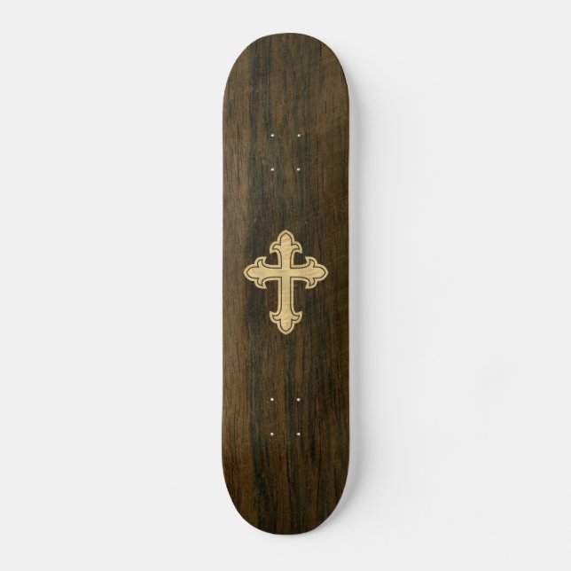 Christian Kor Fleury Maple på Rosewood Old School Skateboard Bräda 21,6 Cm (Framsida)
