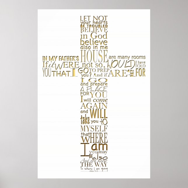 Christian Kor golden Bible Verses Poster (Framsidan)