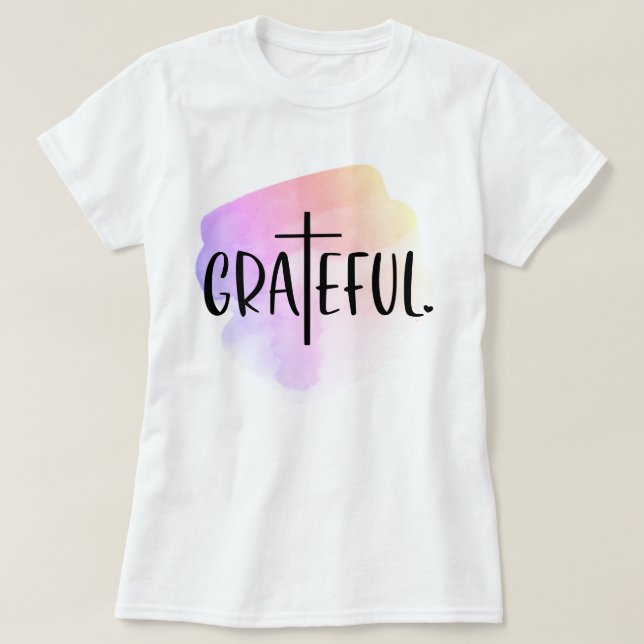 Christian Kor Gratful Typography T-Shirt (Design framsida)