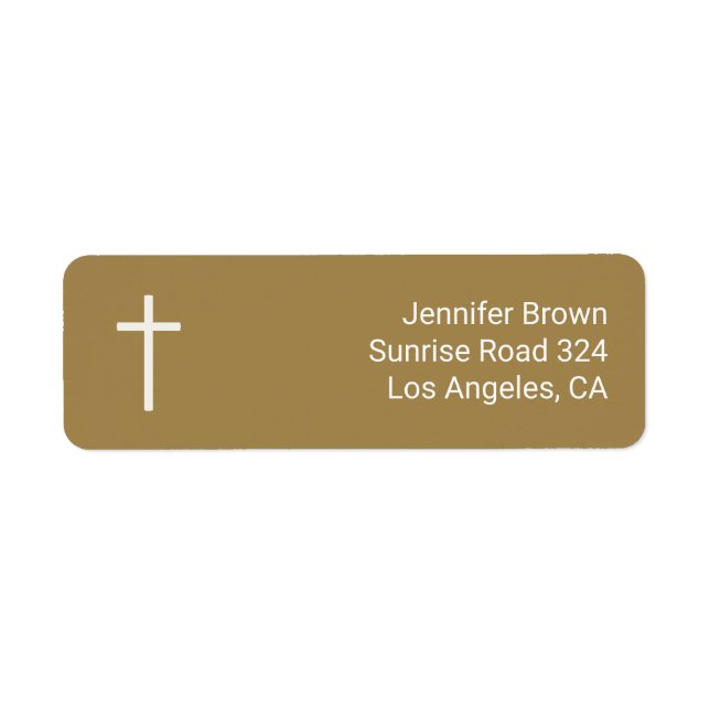 Christian Kor | GULD Returadress Etikett (Framsidan)