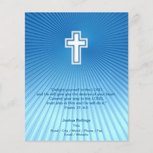 Christian Kor i blå bakgrund Flygblad