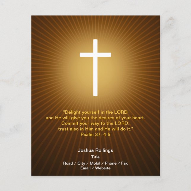 Christian Kor i blå bakgrund Flygblad (Framsidan)