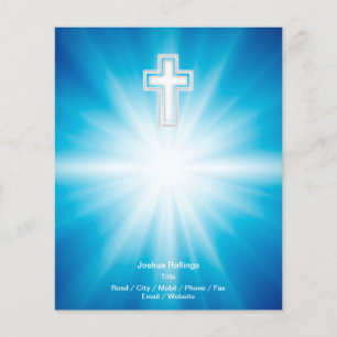 Christian Kor i blå bakgrund Flygblad