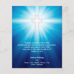 Christian Kor i blå bakgrund Flygblad