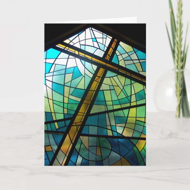 Christian Kor i Jesus fastkedjade glasskyrkokort Kort (Framsida)