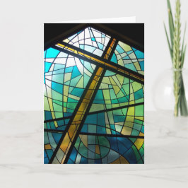 Christian Kor i Jesus fastkedjade glasskyrkokort Kort