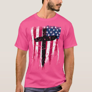 Christian Kor Jesus American USA flagga T Shirt