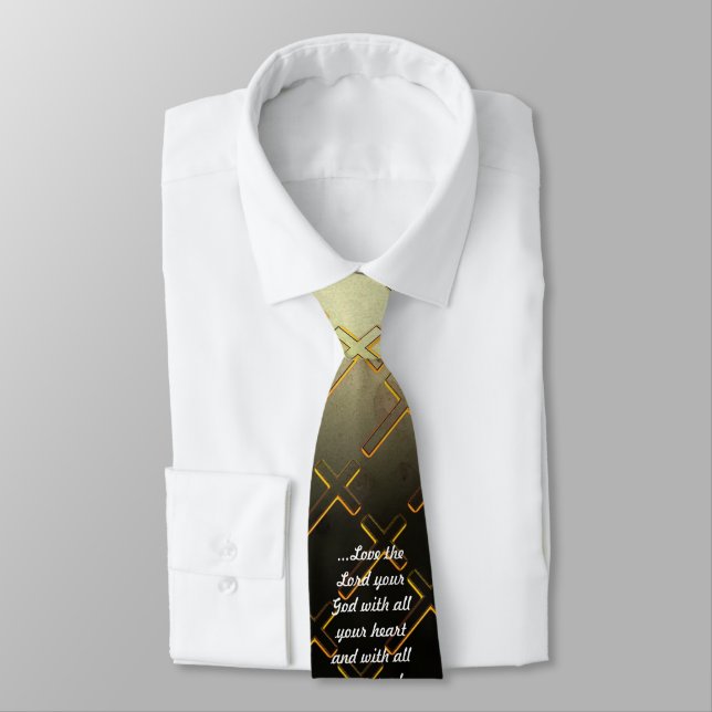 Christian Kor Kärlek gud Scripture Tie Slips (Bunden)