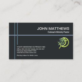 Christian Kor Linjer Guld Ichthus kyrkominister Visitkort