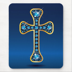 Christian Kor med ’Aquamarine’ Stones Musmatta