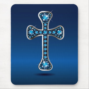 Christian Kor med ’Aquamarine’ Stones Musmatta