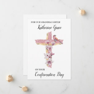 Christian kor med rosa magnolias personlig c meddelande