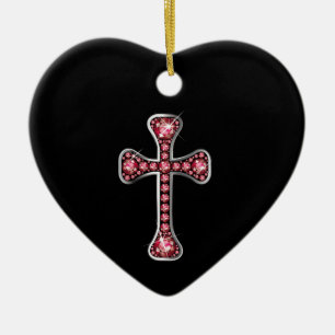 Christian Kor med "Ruby" Stones Julgransprydnad Keramik