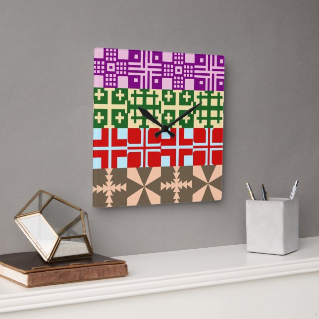 Christian Kor Mönster 1 Fyrkantig Klocka (Kontor)